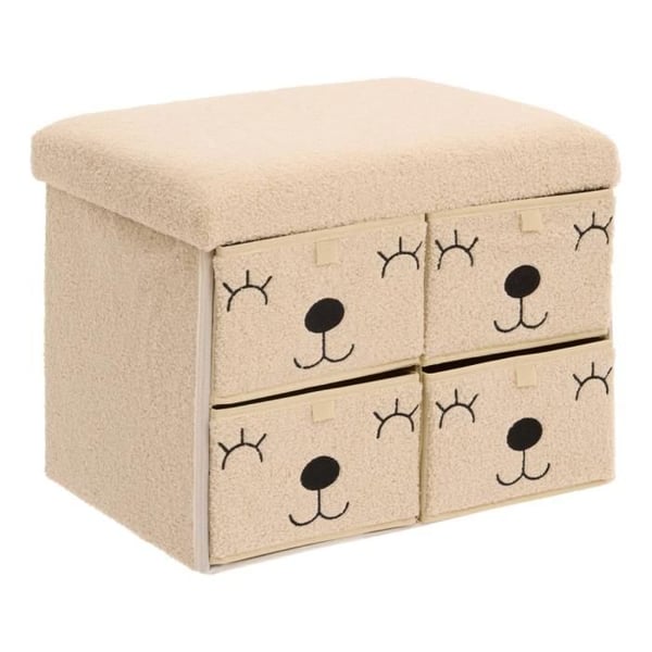 Fällbar puff med 4 lådor bouclette "Ezzio" Atmosphera for Kids