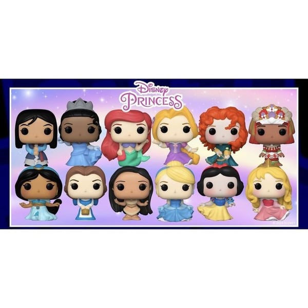 Figurine Bitty Pop! Singlar | Disney | Disney Prinsessor Slumptal Karaktär