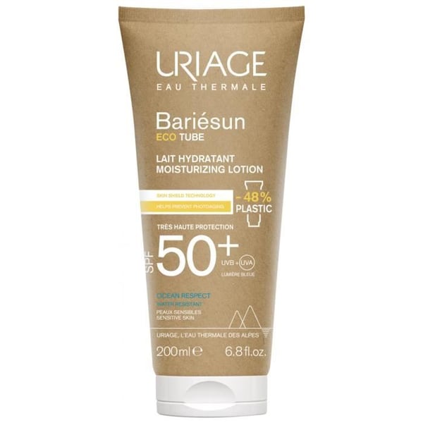 Solskt skydd - URIAGE - Bariésun Lait Hydratant SPF50+ - 200 ml - Hypoallergenisk - Mjölkig konsistens