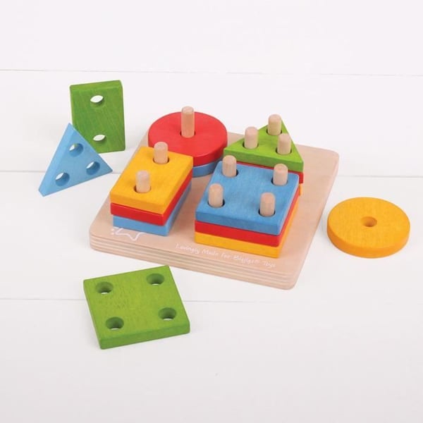 Bigjigs Toys Min första formsorterare (4 former)