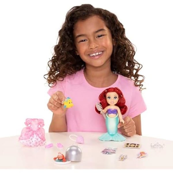 Docka - DISNEY PRINSESS - Ariel - 15,2 cm - Transformationsläge - Med Sebastian & Flounder