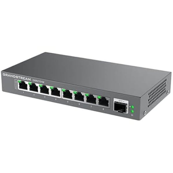 Ubeskyttet switch - GRANDSTREAM - GWN7701M - 8 porte 2,5 GbE RJ45 - 1 port SFP+ - Metal kabinet
