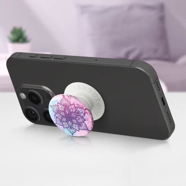 Tillbehör för smartphone - POPSOCKETS - PopGrip Rainbow Nirvana - Utdragbar - Lätt - Videostöd