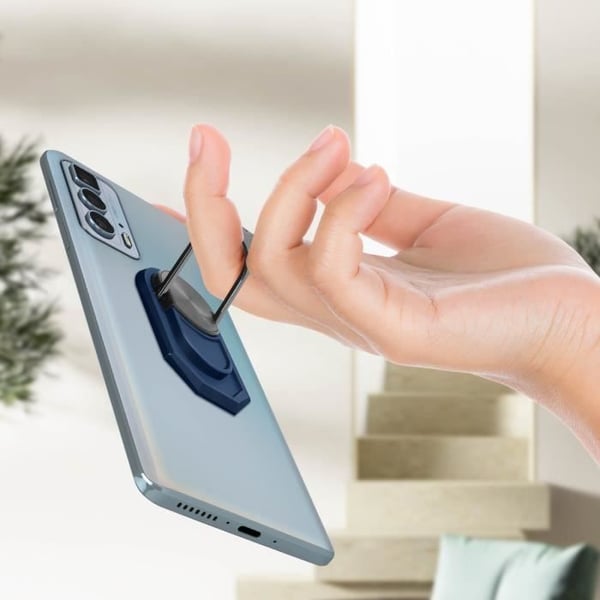 Magnetisk Roterande Smartphone Hållare Ring - Marinblå