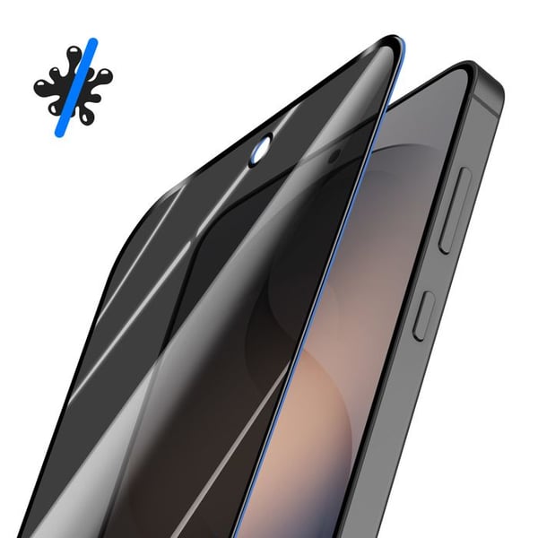 Skärmskydd för Galaxy S26 Plus Anti-Spion 9H i Härdat Glas Svart