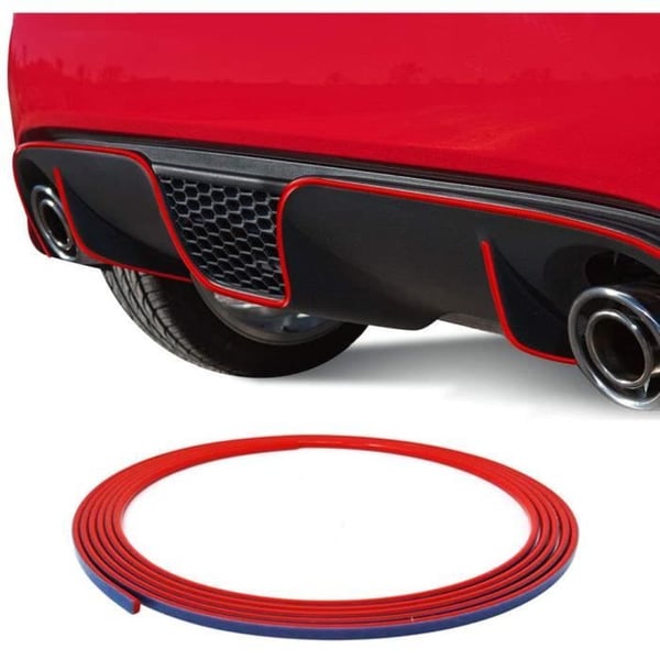 Självhäftande profil - Fiat - 500 Abarth - Röd - 3 mm x 300 cm - 1 rengöringsduk