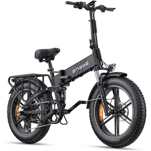 Elcykel - ENGINE PRO 2.0 - Batteri 16Ah 48V - Räckvidd 150 km - 20'' Tum - Hel dämpning - 8 växlar - svart