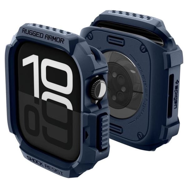 Apple Watch 11/10 Cover - SPIGEN - ACS10492 - Marineblå - Robust Design - Forstærket Beskyttelse