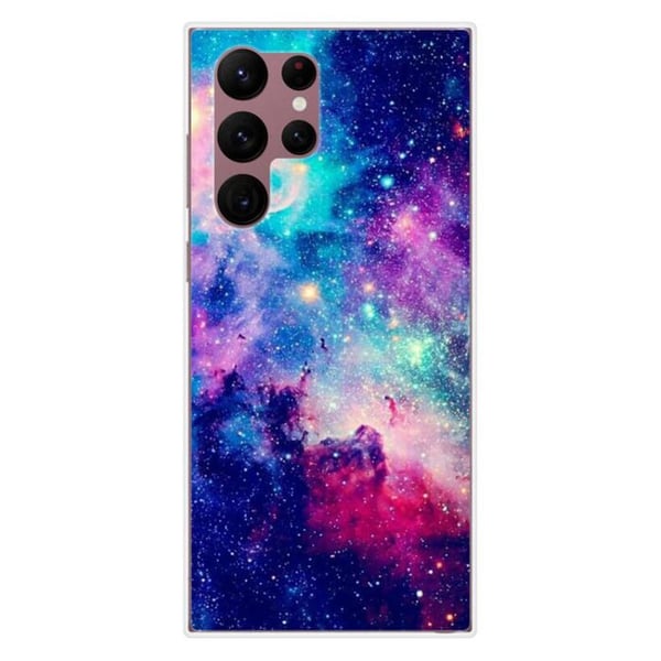 Silicone-skal - Kompatibel med Samsung Galaxy S22 Ultra - design galax blå