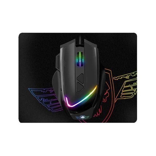 Gamingmus + musmatta - SPIRIT OF GAMER - PRO-M3 - 7200 DPI - 8 programmerbara knappar - RGB 12 effekter