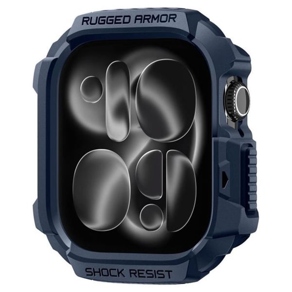 Apple Watch 11/10 Cover - SPIGEN - ACS10492 - Marineblå - Robust Design - Forstærket Beskyttelse