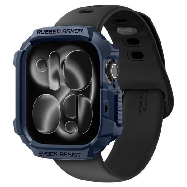 Apple Watch 11/10 Cover - SPIGEN - ACS10492 - Marineblå - Robust Design - Forstærket Beskyttelse