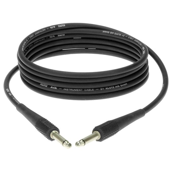 Instrumentkabel - KLOTZ - KIK1.5pp - 1.5m - 2 x 6.35mm jack-kontakter - Svart