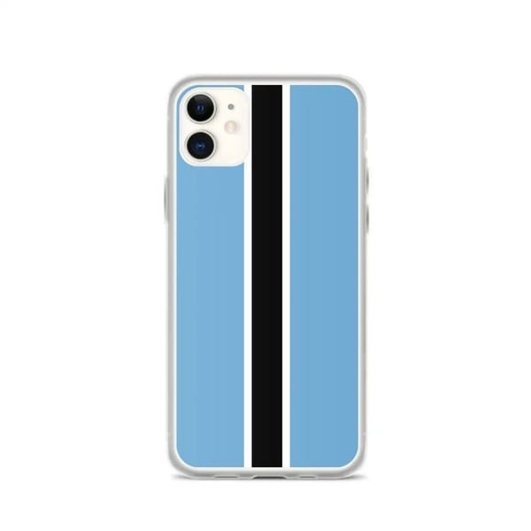 Mobilskal – Botswana-flagga – Kompatibel med iPhone 11 – Mjuk skal – Slitstark och stötresistent – Silikon – Pixelforma