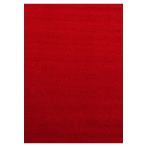 Kortluggad matta - AYYILDIZ - Matta för vardagsrum - Röd - 80 x 150 cm - Halkfri baksida