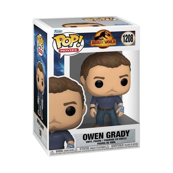 Figur - Funko - Owen Grady - 10cm - Flerfärgad - Jurassic World 3 - Pop! Samling- USED