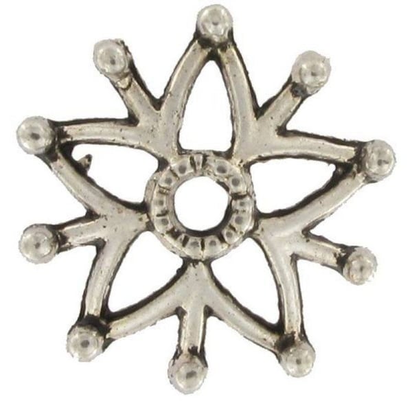 MégaCréa - Stjärnformad metallskål Ø 16 mm Silverfärgad