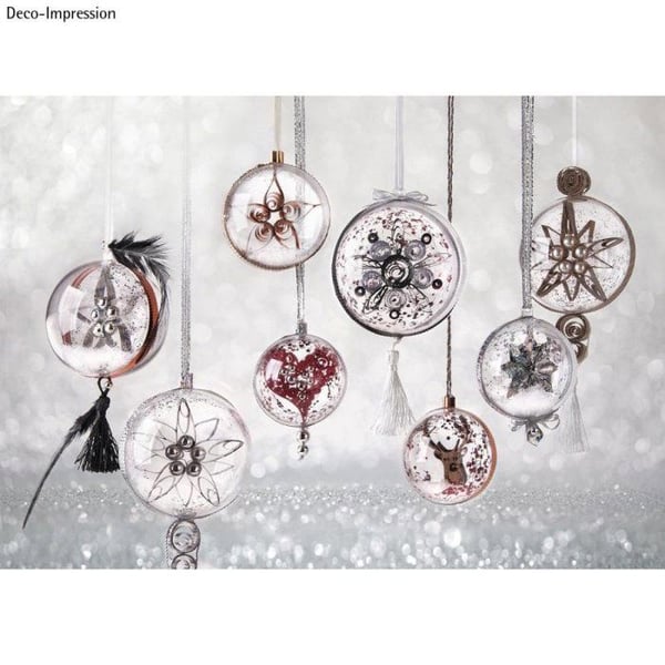 Pallina i plexiglas - INGEN NAMN - Ø14cm - Transparent - Rund - Juldekoration