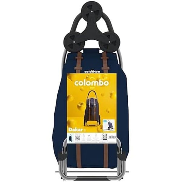 Løbevogn - COLOMBO - Dakar 3 - Farve: Blå - Stor kapacitet - Unisex