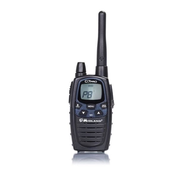 Talkie Walkie - MIDLAND - G7 Pro - Dual Band - Energisparefunktion - Sort
