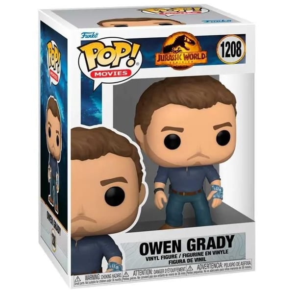 Figur - Funko - Owen Grady - 10cm - Flerfärgad - Jurassic World 3 - Pop! Samling