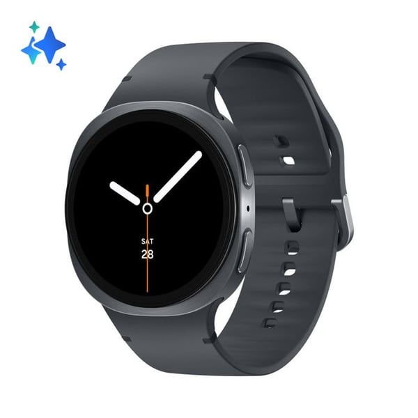 Samsung Galaxy Watch8 44mm Mörkgrå Smartwatch GPS Bluetooth Pulsometer