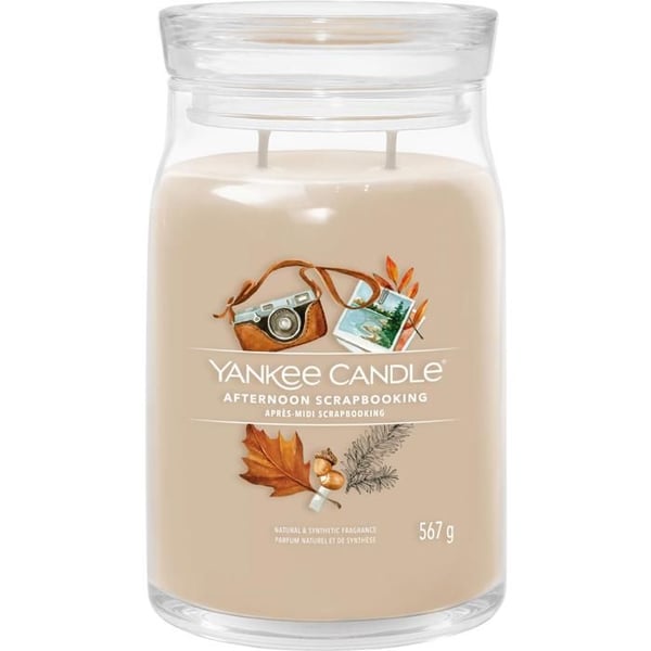Duftlys - YANKEE - Eftermiddag Scrapbooking - 567 g - Sojavoks - 90 timers brændetid