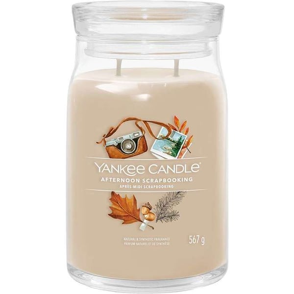 Duftlys - YANKEE - Eftermiddag Scrapbooking - 567 g - Sojavoks - 90 timers brændetid
