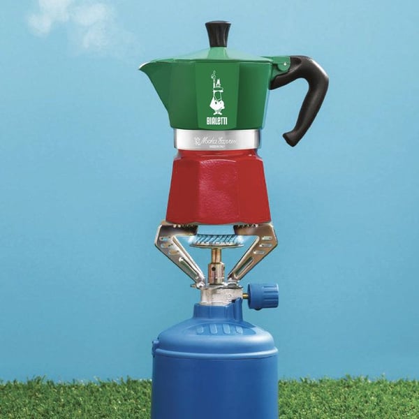 Italialainen kahvapannu - BIALETTI - Moka Express Italia - Kaikille liesille, paitsi induktiolle - 3 kupillista - 100 ml - Vihreä / Punainen