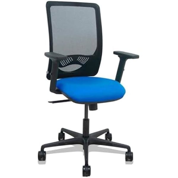 Zulema - Ergonomisk kontorsstol med synkront mekanism, 2D-armstöd - Svart andningsbar ryggstöd och
