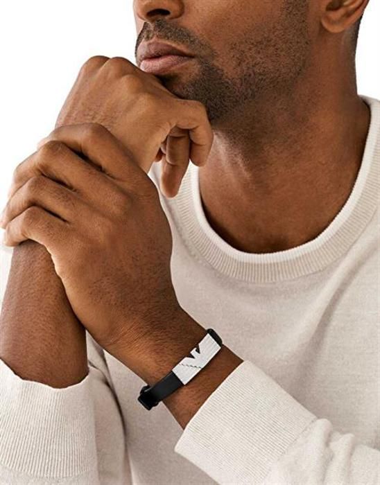 Læderarmbånd til mænd Eagle Logo EGS3075040