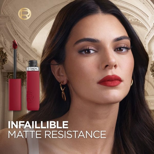 Flytande Läppstift - L'Oréal Paris - 630 Rose Heat - Matt Finish - Långhållbar - Transferfri