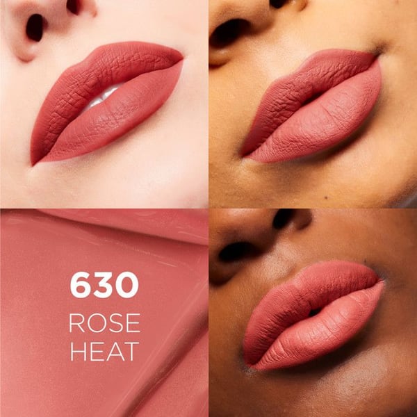 Flytande Läppstift - L'Oréal Paris - 630 Rose Heat - Matt Finish - Långhållbar - Transferfri
