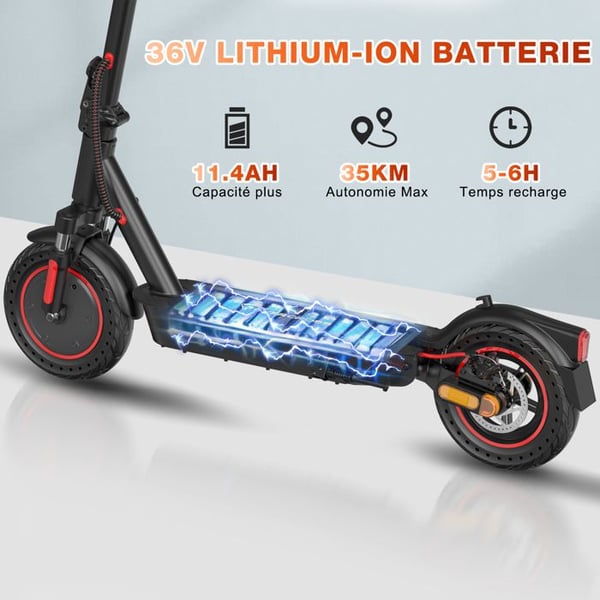 El-scooter för vuxna EVERCROSS TECH 10" Scooter 500W 25KM/H Bluetooth APP kontroll Mobilitetsgåva Svart