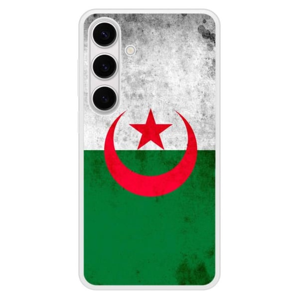 Siliconeförstärkt tryckt fodral kompatibelt med Samsung Galaxy S24 Plus Algeriets flagga