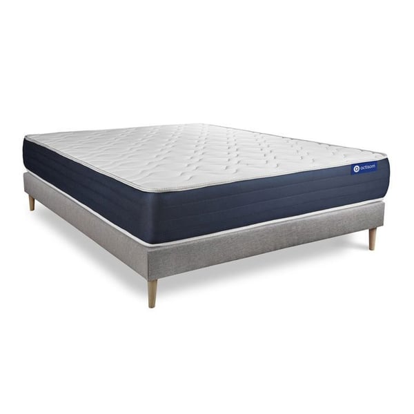 Sängset Madrass Sängbotten 120x190 cm - Grå Sängbotten (i kit) - Actimemo Sleep