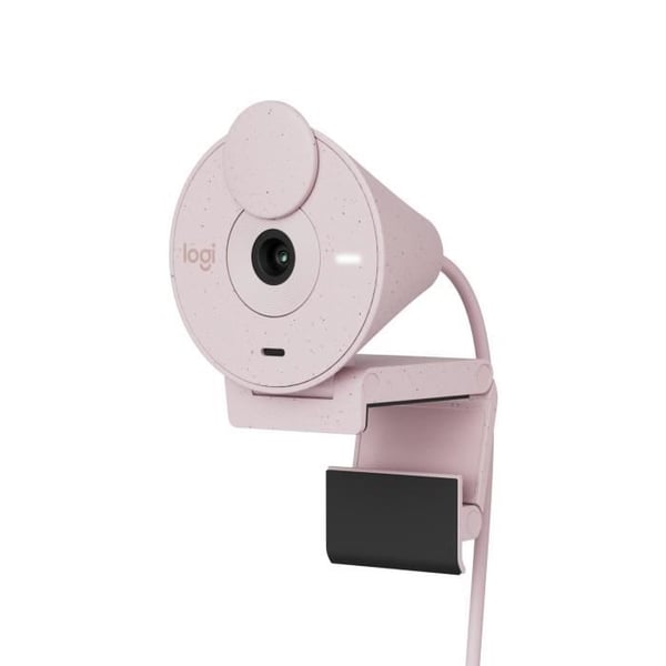 Webbkamera - Full HD 1080p - Logitech - Brio 300 - Inbyggd mikrofon - Rosa