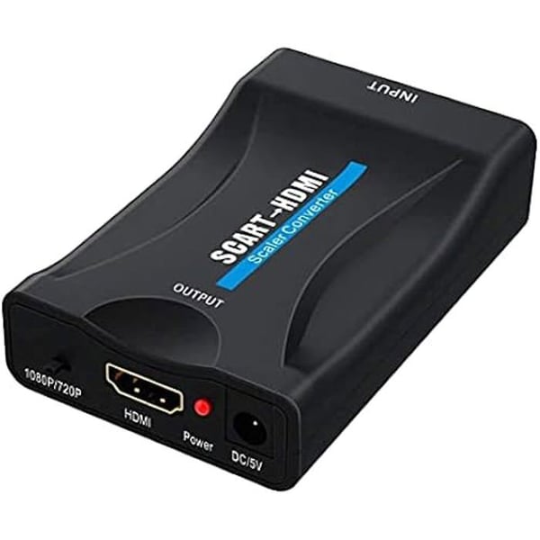 SCART til HDMI-adapter - PREMIUMCORD - Full HD 1080p - Sort - Plug and Play