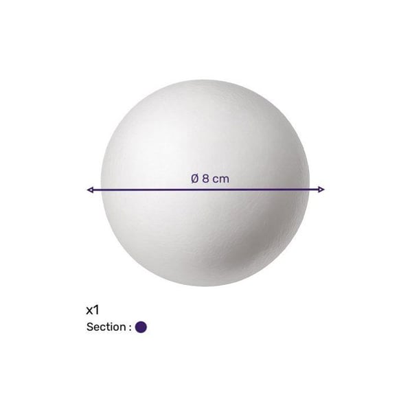 Polystyrenebollar - Rayher - 8 cm - 4-pack - Vit - Ideal för kreativ dekoration