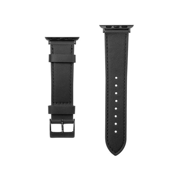 FAST læderrem kompatibel med Apple Watch 42-44 mm, sort