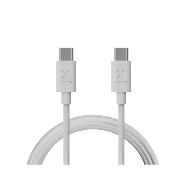 USB-C-kabel - Xtorm - CXG2070 - Snabbladdning 100W - Flätad nylon - 1m - Vit
