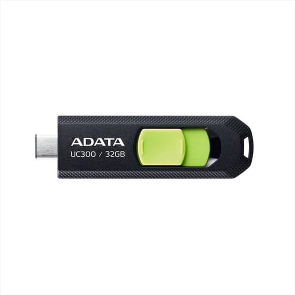 Usb Flash Drive Typ C Adata Uc300 32Gb Infällbar Svart/Grön