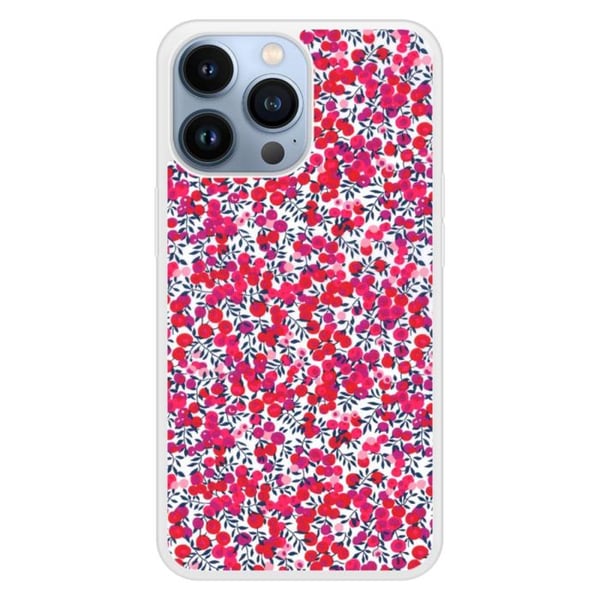 Förstärkt silikonfodral med tryck, kompatibelt med Apple iPhone 13 Pro Liberty Wiltshire Röd