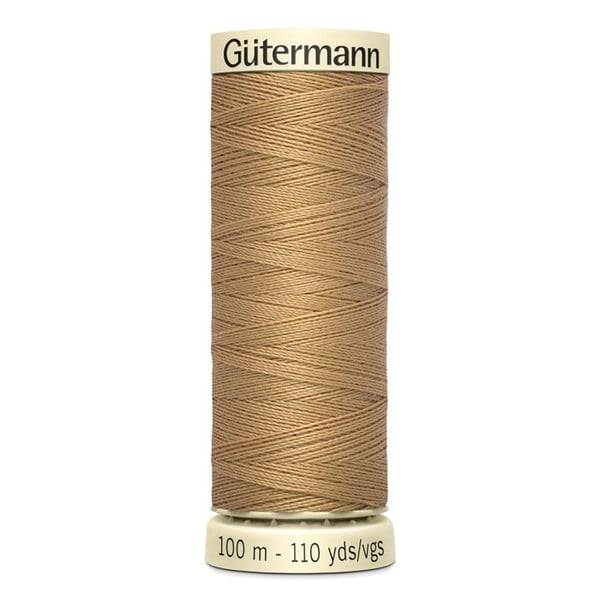 Pack med 5 spolar 100m Tråd 100% polyester Gutermann Ref 788988 - Att 591 - thé kaka