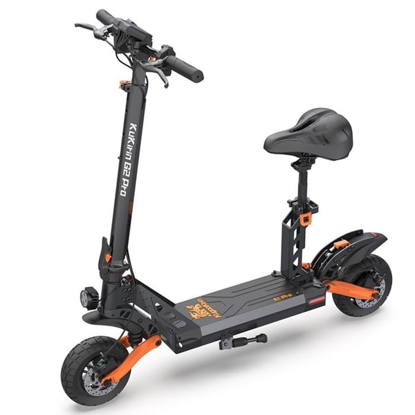 KuKirin GZ Pro elektrisk scooter, spidseffekt op til 1000 W, batteri 15 Ah, rækkevidde 55 km, med aftageligt sæde.