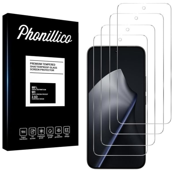 Härdat glas för Xiaomi 15T / 15T PRO [Pack 4] Skärmskydd Phonillico®