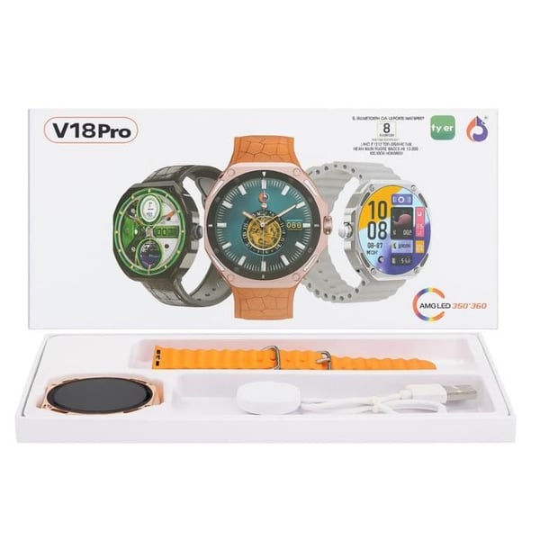 Montre Connectée V18 Pro, Sportsmartwatch, Skärm 1,52”, Trådlös Laddning, Hälsa & Aktivitetsövervakning, Kompatibel med Android iOS Montre Connectée V18 Pro, Sportsmartwatch, Skärm 1,52”, Trådlös Laddning, Hälsa & Aktivitetsövervakning, Kompatibel med Android iOS