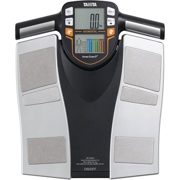 Segmentellt impedansvåg TANITA BC-545N - 150 kg - Professionell modell - Silver
