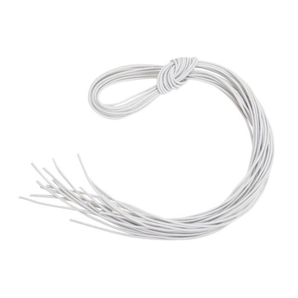 MégaCréa DIY - Vit elastisk tråd för mask Ø 1mm 60 cm 10 stycken