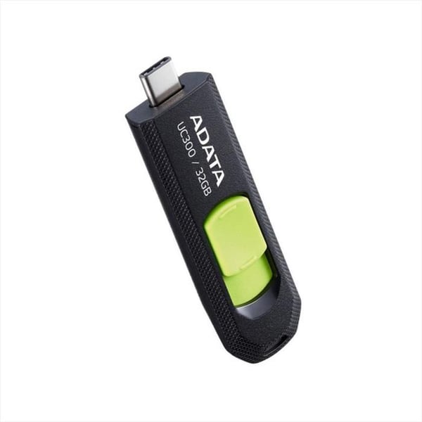 Usb Flash Drive Typ C Adata Uc300 32Gb Infällbar Svart/Grön
